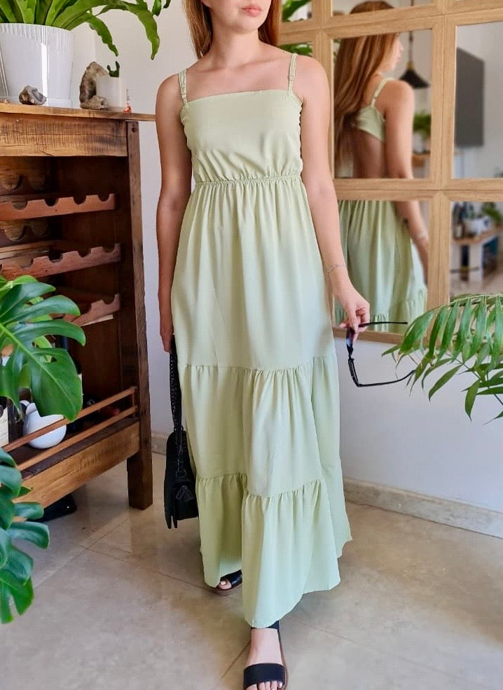 Vestido Elena - Verde Pistacho Suave