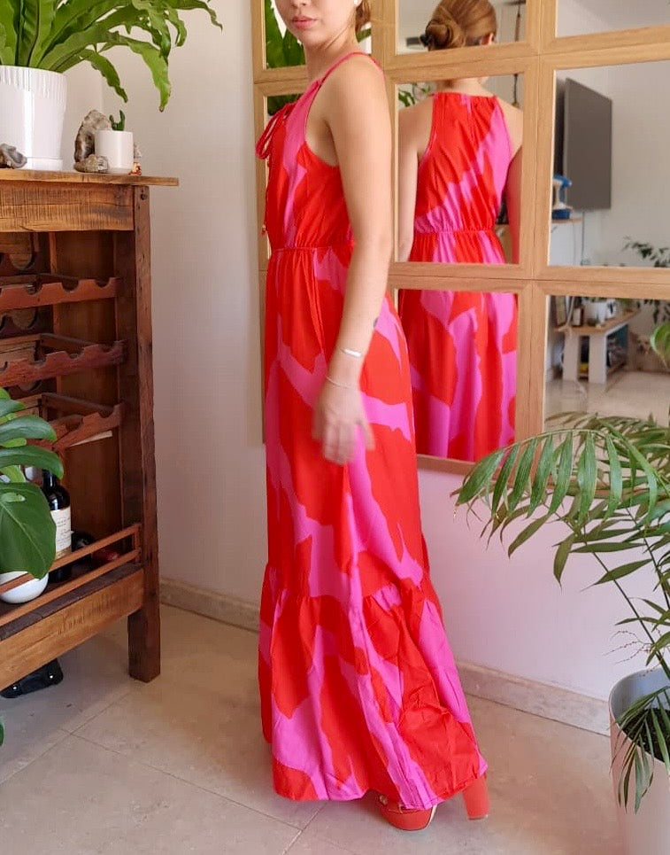 Vestido Augusta - Tonos Frambuesa