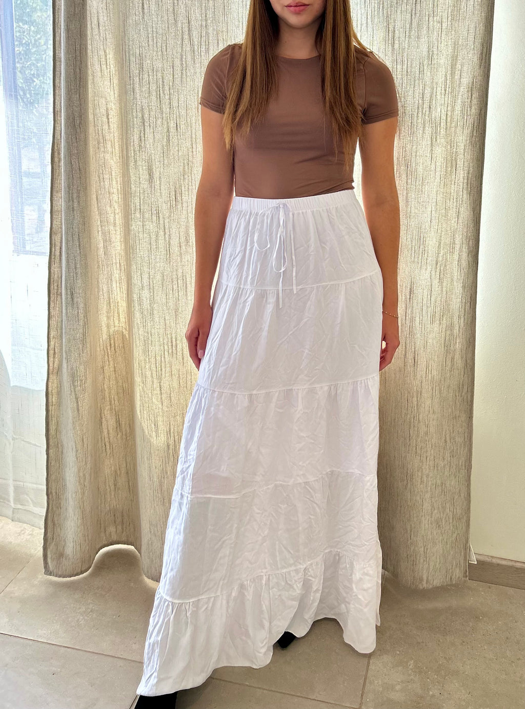 Maxi Falda Atelier - Color Blanco