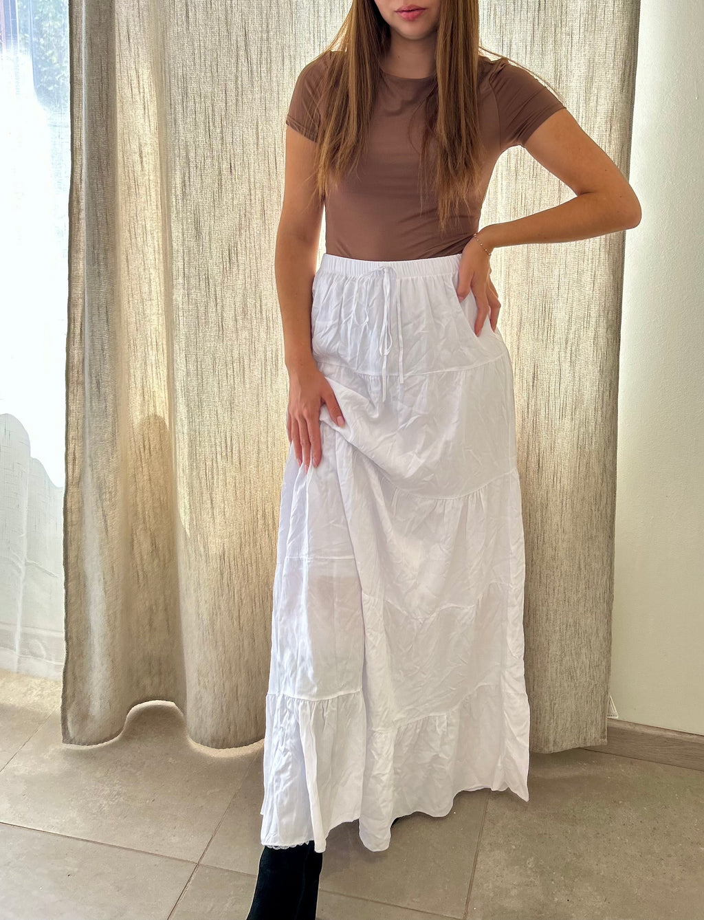 Maxi Falda Atelier - Color Blanco