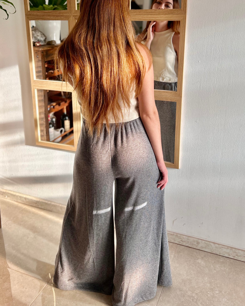 Pantalón Palazzo Emma - Color Gris Marengo