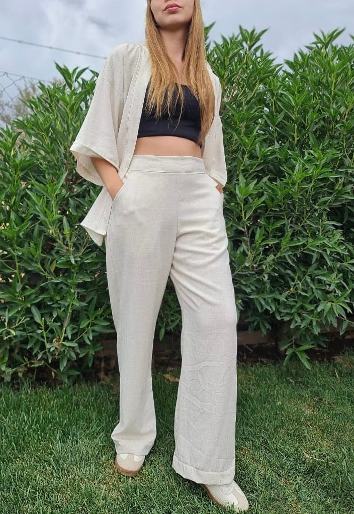 Conjunto Victoria - Lino Beige