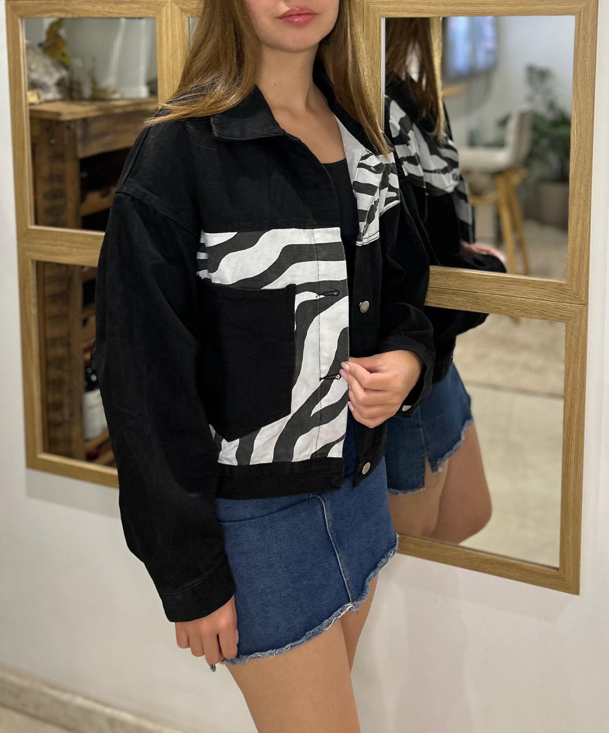 Chaqueta Animal Print - Oversize