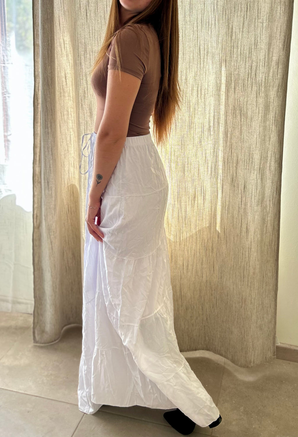 Maxi Falda Atelier - Color Blanco