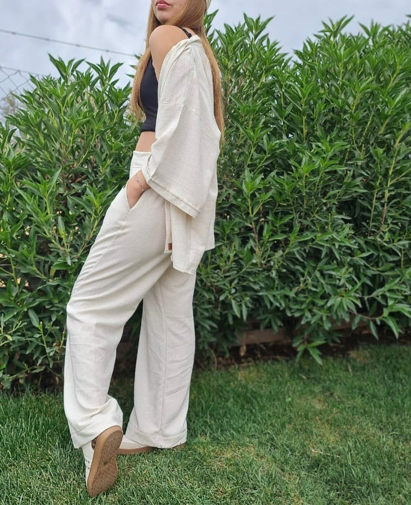 Conjunto Victoria - Lino Beige