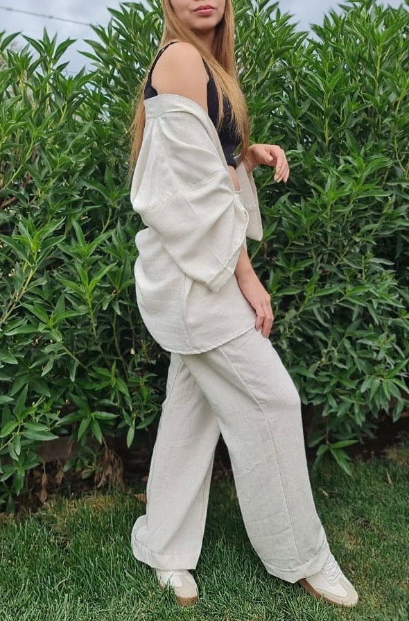 Conjunto Victoria - Lino Beige