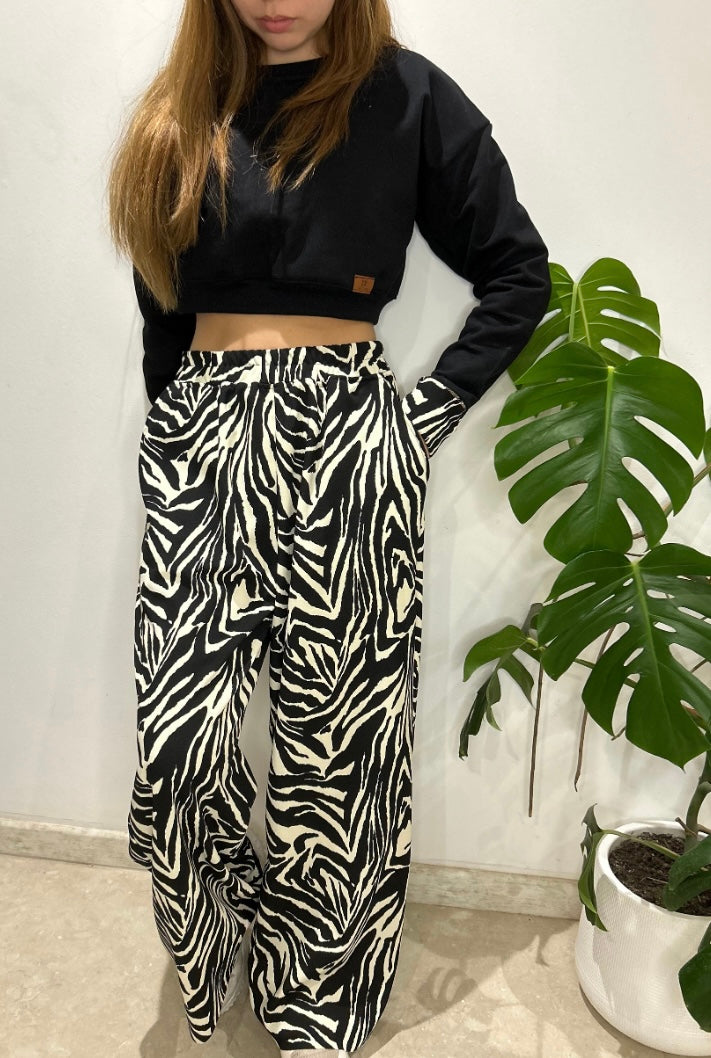 Pantalón Oversize - Diseño Cebra