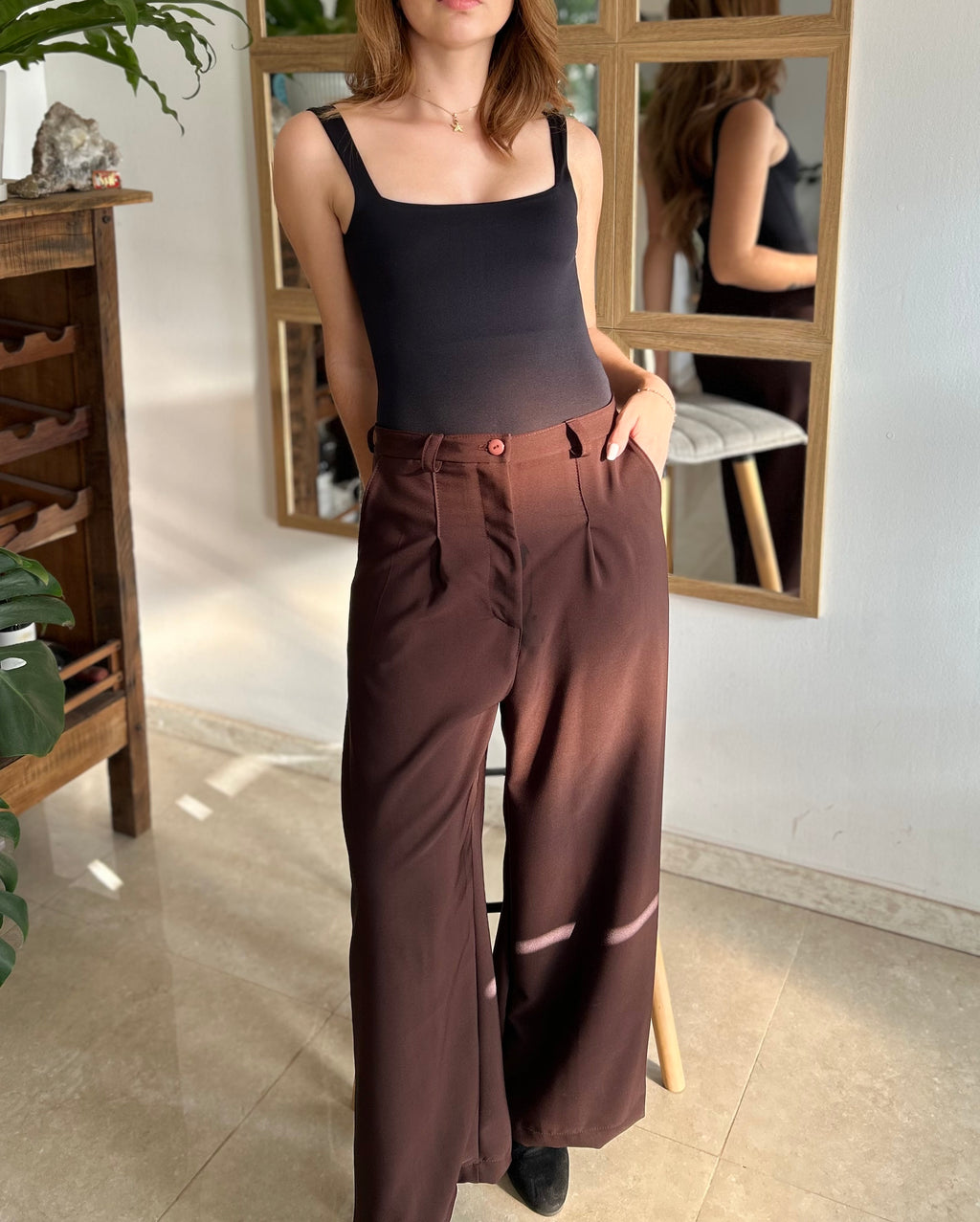 Pantalón Sastrero Elena - Color Chocolate