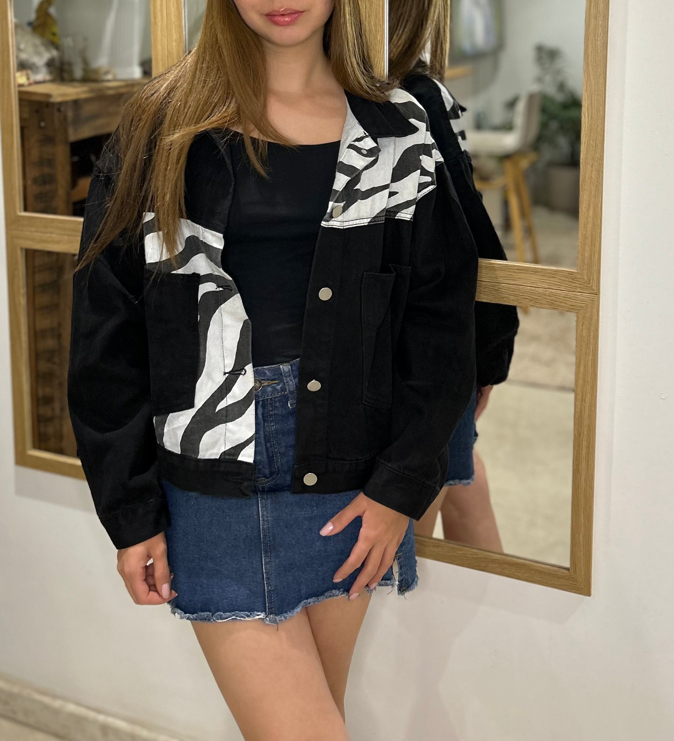 Chaqueta Animal Print - Oversize