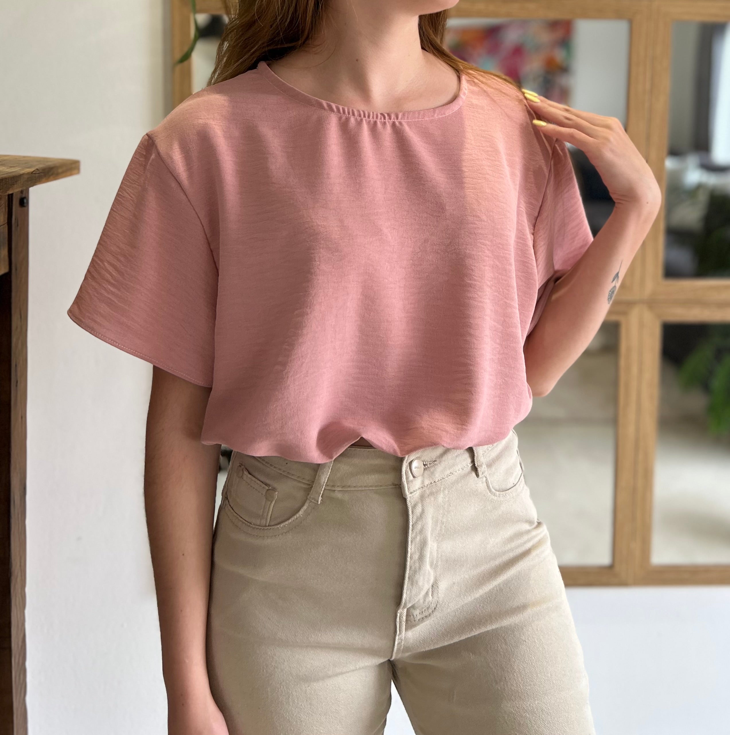 Blusa Crop Margarita - Rosa
